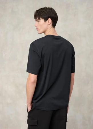 Blauer Siyah Erkek Regular Fit Logo Baskılı T-Shirt 26SBLUH02233-999 RYDER