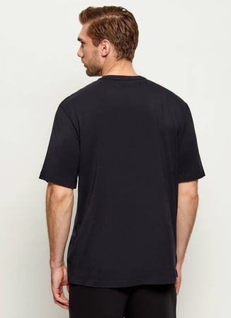 Blauer Siyah Erkek Regular Fit Baklava Desen T-Shirt 26SBLUH02246-999 HOPKINS