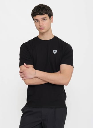 Blauer Siyah Erkek Slim Fit Logo Baskılı T-Shirt 26SBLUH02065-999 JAN