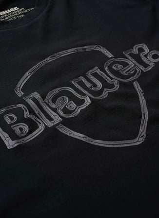 Blauer Siyah Erkek Regular Fit Logo Baskılı T-Shirt 26SBLUH02301-999 MONTFERN