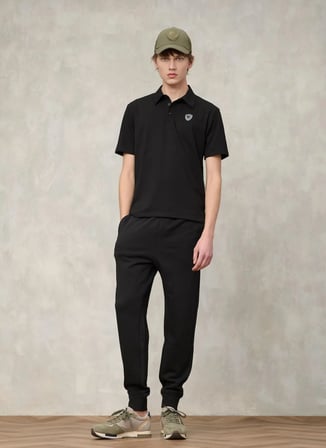 Blauer Siyah Erkek Slim Fit Logo Baskılı Polo T-Shirt 26SBLUT02064-999 KEMP