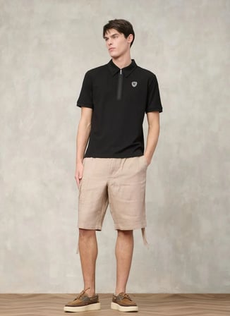 Blauer Siyah Erkek Slim Fit Logo Baskılı Polo T-Shirt 26SBLUT02067-999 GILMER