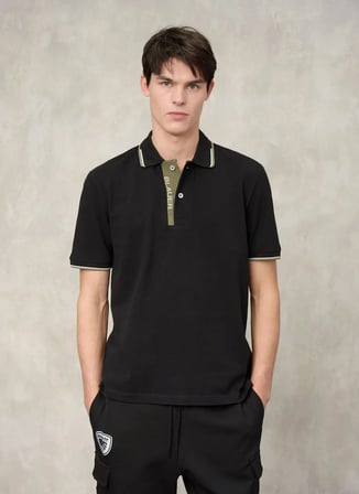 Blauer Siyah Erkek Regular Fit Yazı Baskılı Polo T-Shirt 26SBLUT02295-999 PARKSON