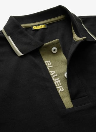 Blauer Siyah Erkek Regular Fit Yazı Baskılı Polo T-Shirt 26SBLUT02295-999 PARKSON