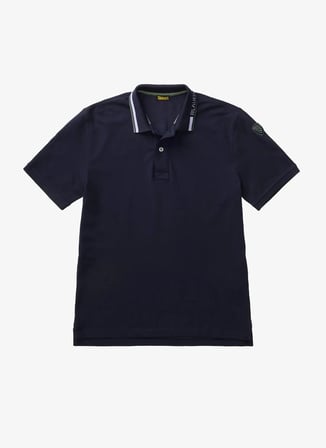 Blauer Lacivert Erkek Regular Fit Yazı Baskılı Polo T-Shirt 26SBLUT02297-888 RANSOM