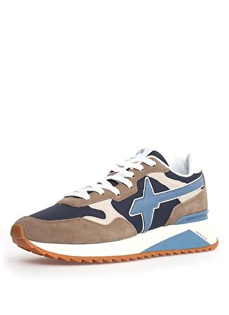W6YZ Bej - Mavi Erkek Süet + Tekstil Sneaker YAK-M.