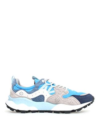 Beyaz - Mavi - Gri Erkek Nubuk Sneaker YAMANO 3 MAN