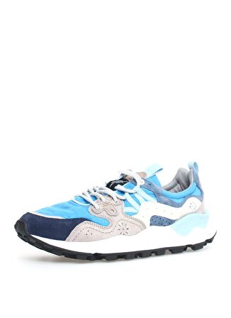 Beyaz - Mavi - Gri Erkek Nubuk Sneaker YAMANO 3 MAN