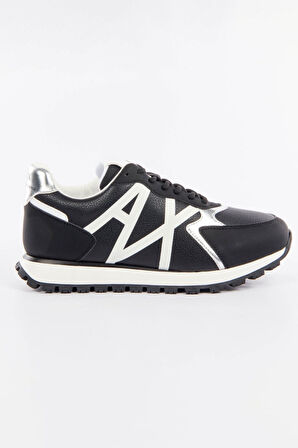 Kadın Armani Exchange Sneaker Ayakkabı - Siyah Beyaz  | 37