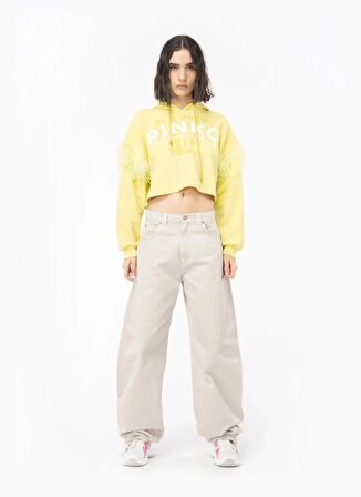 Pinko Yuvarlak Yaka Baskılı Siyah Kadın Sweatshırt 103129A1LU