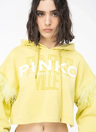 Pinko Yuvarlak Yaka Baskılı Siyah Kadın Sweatshırt 103129A1LU