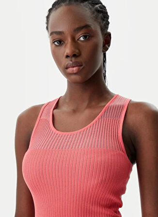 Pinko V Yaka Düz Mercan Kısa Kadın Elbise 104802