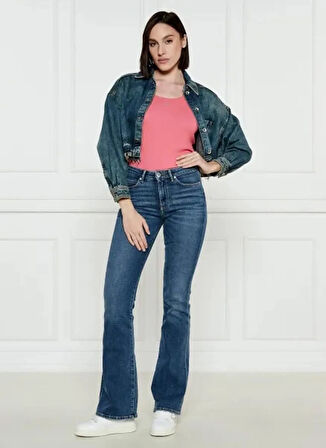 Pinko Yuvarlak Yaka Düz Mercan Kadın Atlet 100807