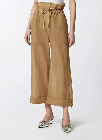 Pinko Yüksek Bel Standart Açık Kahve Kadın Pantolon 104896