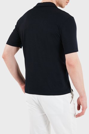 Jacob Cohen Yün ve Kaşmir Karışımlı Regular Fit Polo Yaka T Shirt Erkek POLO 80031 082 M4564 RW Y99 SİYAH
