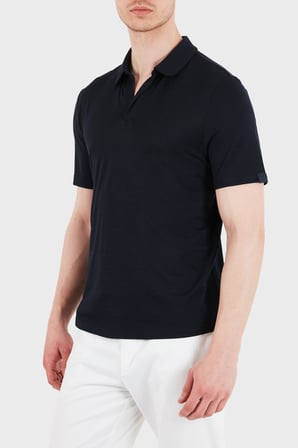 Jacob Cohen Yün ve Kaşmir Karışımlı Regular Fit Polo Yaka T Shirt Erkek POLO 80031 082 M4564 RW Y99 SİYAH