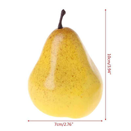 Yapay Meyve Sebze 6lı Paket Sarı ARMUT Doğal Görünüm