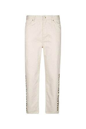 Kadın AX Boyfriend Cropped Jean Pantolon - Ekru | 25
