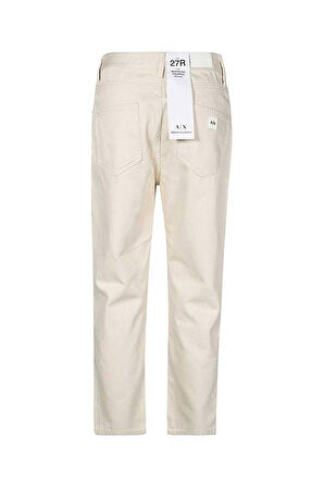 Kadın AX Boyfriend Cropped Jean Pantolon - Ekru | 25