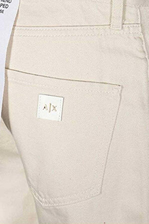 Kadın AX Boyfriend Cropped Jean Pantolon - Ekru | 25