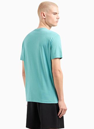 Bisiklet Yaka Düz Turkuaz Erkek T-Shirt 3DZTJU ZJH4Z 15DG