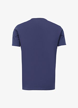 Bisiklet Yaka Düz Lacivert Erkek T-Shirt 3DZTCF ZJ3VZ 15DJ