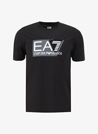 EA7 Bisiklet Yaka Siyah Erkek T-Shirt 3DPT81PJM9Z