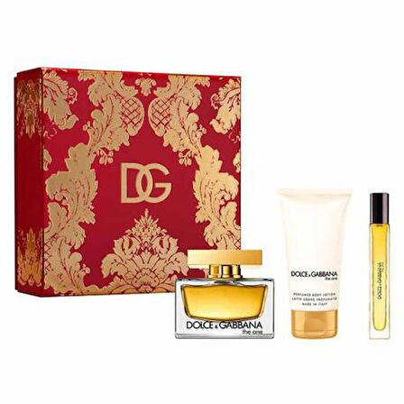 Dolce Gabbana The One Edp 75 Ml + Body Lotion 50 Ml +Travel Spray 10 Ml