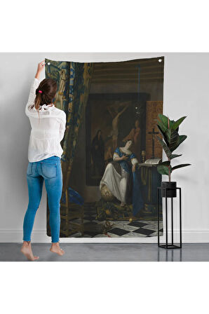 Johannes Vermeer - Katolik İnancının Alegorisi Duvar Örtüsü- Allegory of the Catholic Faith-8057