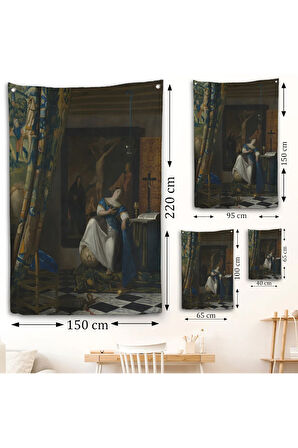 Johannes Vermeer - Katolik İnancının Alegorisi Duvar Örtüsü- Allegory of the Catholic Faith-8057