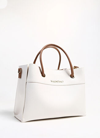 Valentino Beyaz Kadın 35x27 x14 cm El Çantası VBS5A802173