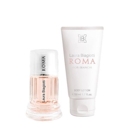 Laura Biagiotti Roma Fiori Bianci EDT 25 ml + Body Lotion 50 ml Kadın Parfüm Setia