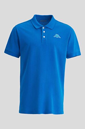 Kappa Polo Yaka Düz Mavi Erkek T-Shirt 361D3EWD39 M LOGO MALTAX 2 MSS