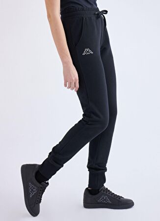 Kappa Slim Fit Siyah Kadın Eşofman Altı 371E82W005 W LOGO THEEK SLIM