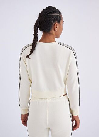Kappa Bisiklet Yaka Bej Kadın Sweatshırt 341D3RWAL2 W 222BANDA TAIS