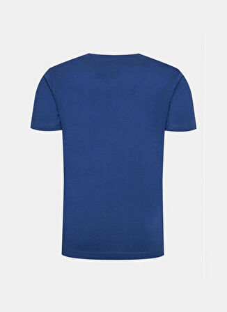 John Richmond Bisiklet Yaka Mavi Erkek T-Shirt UMA23082TS3