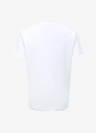 John Richmond Bisiklet Yaka Beyaz Erkek T-Shirt UMA23002TS