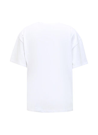 John Richmond Bisiklet Yaka Beyaz Erkek T-Shirt UMA23124TS