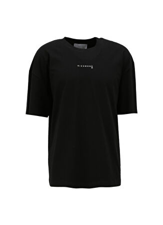 John Richmond Bisiklet Yaka Siyah Erkek T-Shirt UMA23124TS