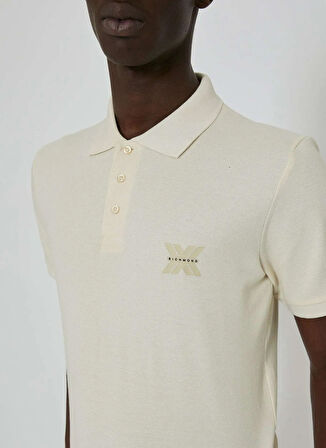 John Richmond Kırık Beyaz Erkek Polo T-Shirt UMP24010PO