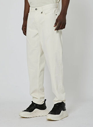 John Richmond Normal Bel Normal Paça Normal Kırık Beyaz Erkek Denim Pantolon UMP24037JE