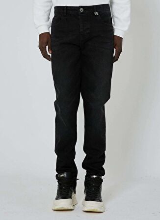 John Richmond Normal Bel Normal Paça Slim Fit Siyah Erkek Denim Pantolon UMP24041JE