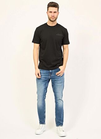 John Richmond Bisiklet Yaka Siyah Erkek T-Shirt UMP24014TS