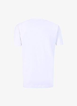 John Richmond Bisiklet Yaka Beyaz Erkek T-Shirt UMP24014TS