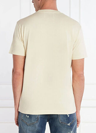 John Richmond Bisiklet Yaka Kırık Beyaz Erkek T-Shirt UMP24045TS