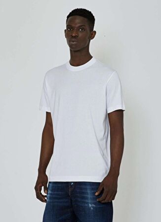 John Richmond Bisiklet Yaka Beyaz Erkek T-Shirt UMP24056TS