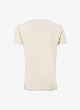 John Richmond Bisiklet Yaka Kırık Beyaz Erkek T-Shirt UMP24057TS