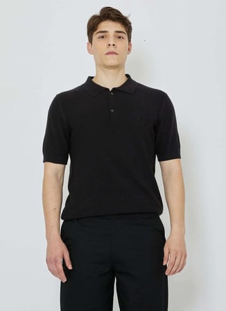 John Richmond Siyah Erkek Polo T-Shirt UMP24214PO