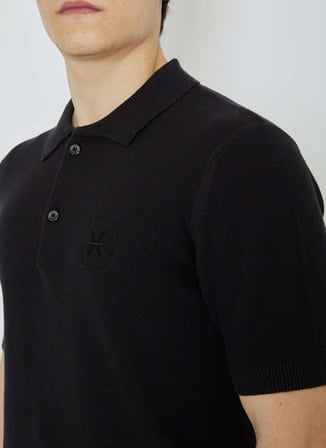 John Richmond Siyah Erkek Polo T-Shirt UMP24214PO