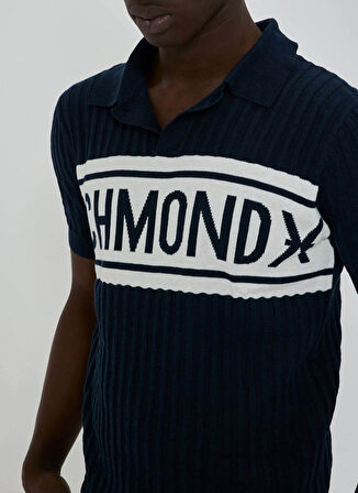 John Richmond Lacivert Erkek Polo T-Shirt UMP24216PO
